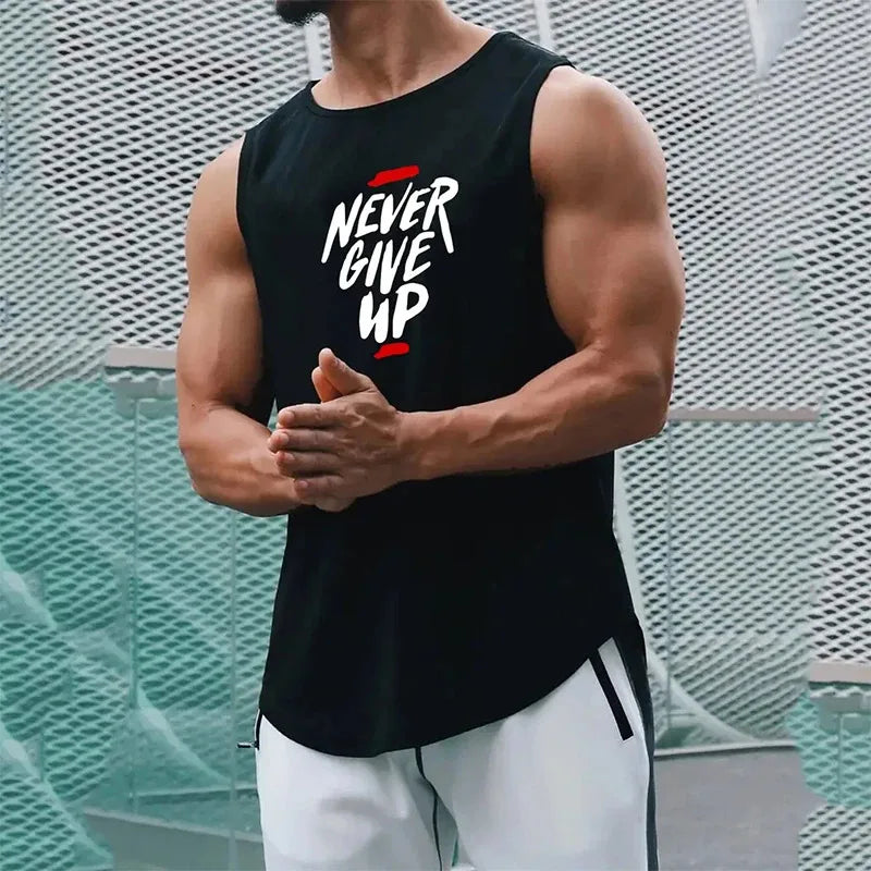 EASYBUY NEVER GIVE UP MUSCLE SHIRT