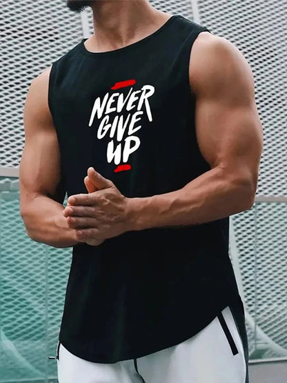 EASYBUY NEVER GIVE UP MUSCLE SHIRT